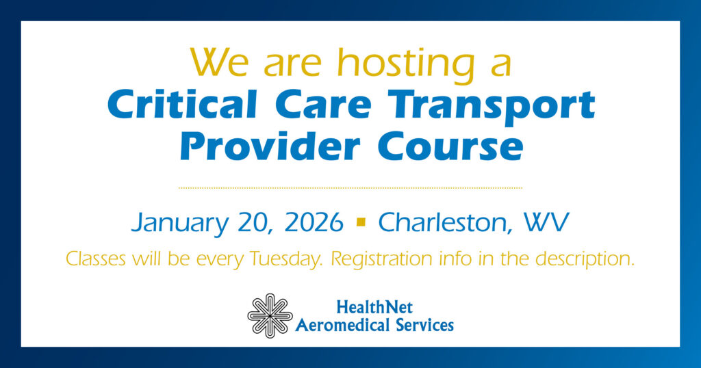 HealthNet Aeromedical Services to Host CCT Provider Course in Charleston