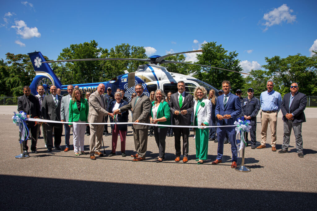 HealthNet Aeromedical Services, Marshall Health Network unveil new H135 helicopter to enhance critical care transport in the Tri-State region