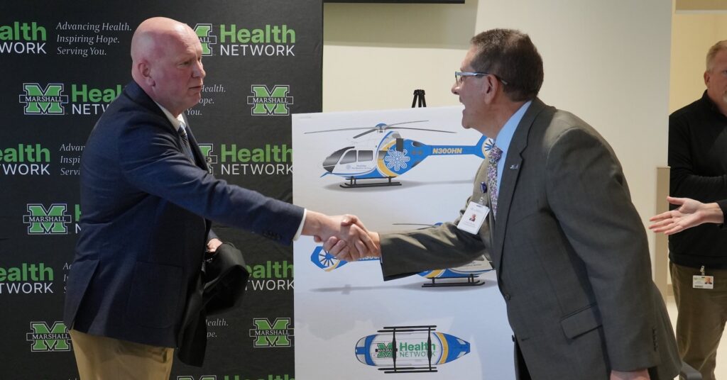 HealthNet Aeromedical Services, Marshall Health Network, Air Methods Announce Huntington Aircraft Upgrade to H135